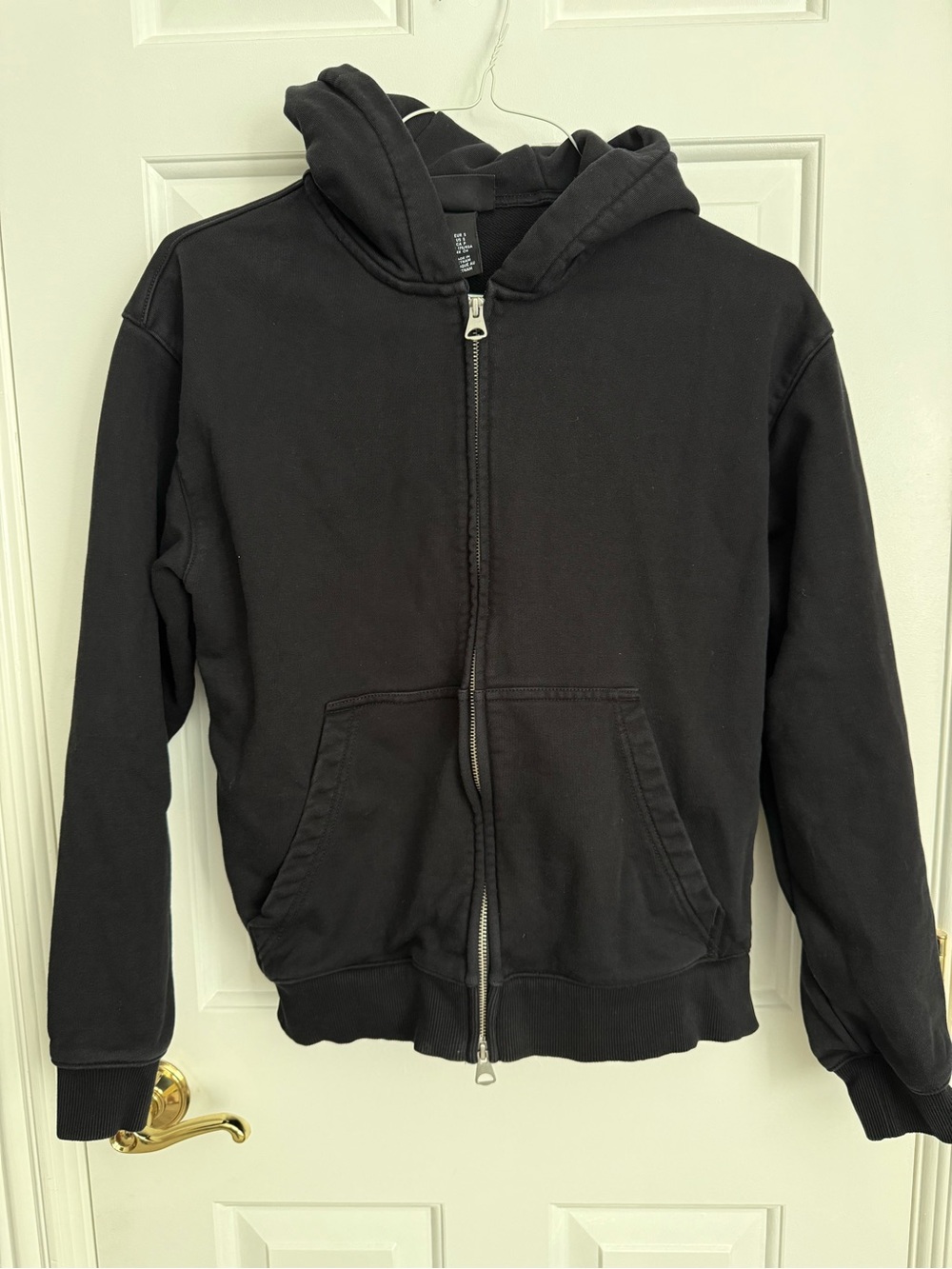 H&M Men's Black Full-Zip Hoodie Jacket - S